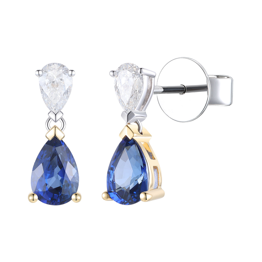 Sapphire and Diamond Earrings