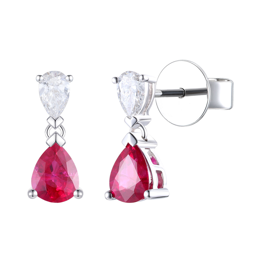 Ruby and Diamond Earrings