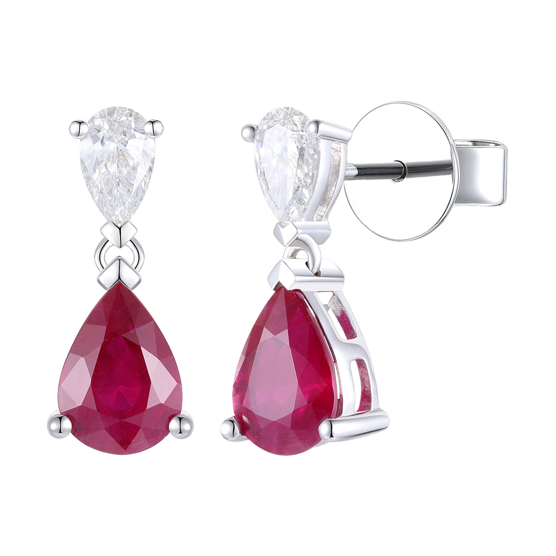 Ruby and Diamond Earrings
