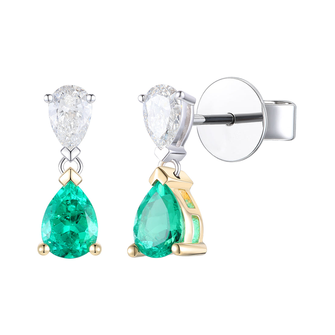 Emerald and Diamond Earrings