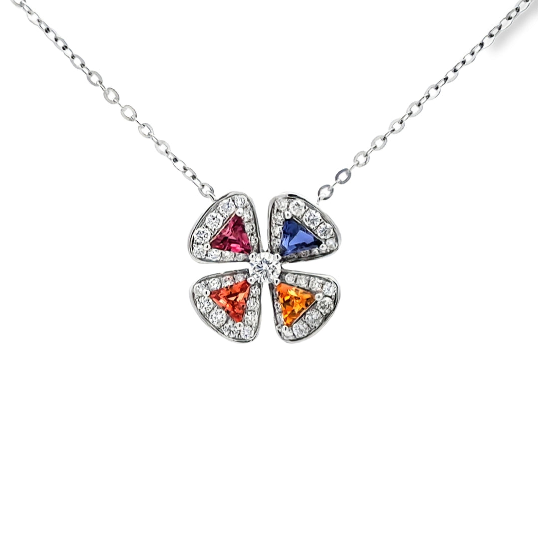 Fancy Sapphire and Diamond Necklace