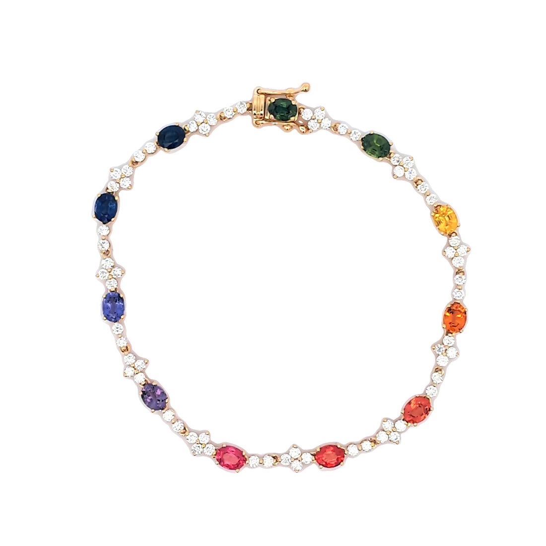 Fancy Sapphire and Diamond Bracelet