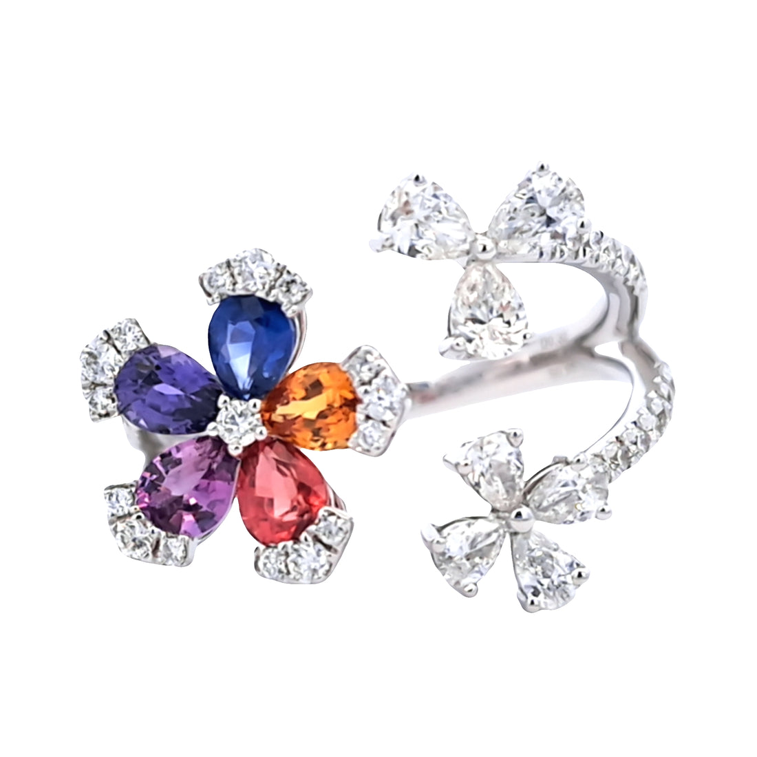 Fancy Sapphire and Diamond Ring