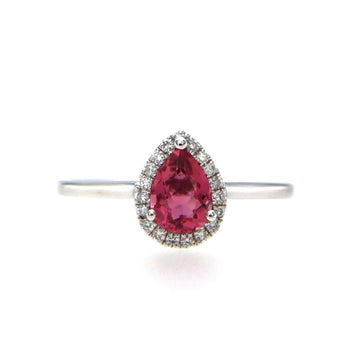 Pink Tourmaline and Diamond Ring