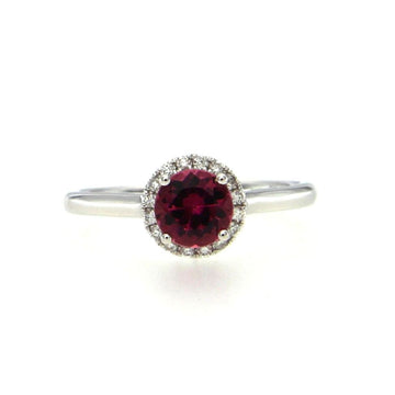 Pink Tourmaline and Diamond Ring