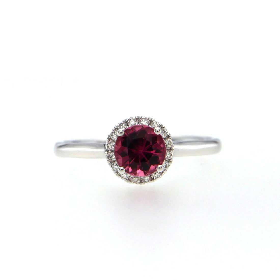 Pink Tourmaline and Diamond Ring