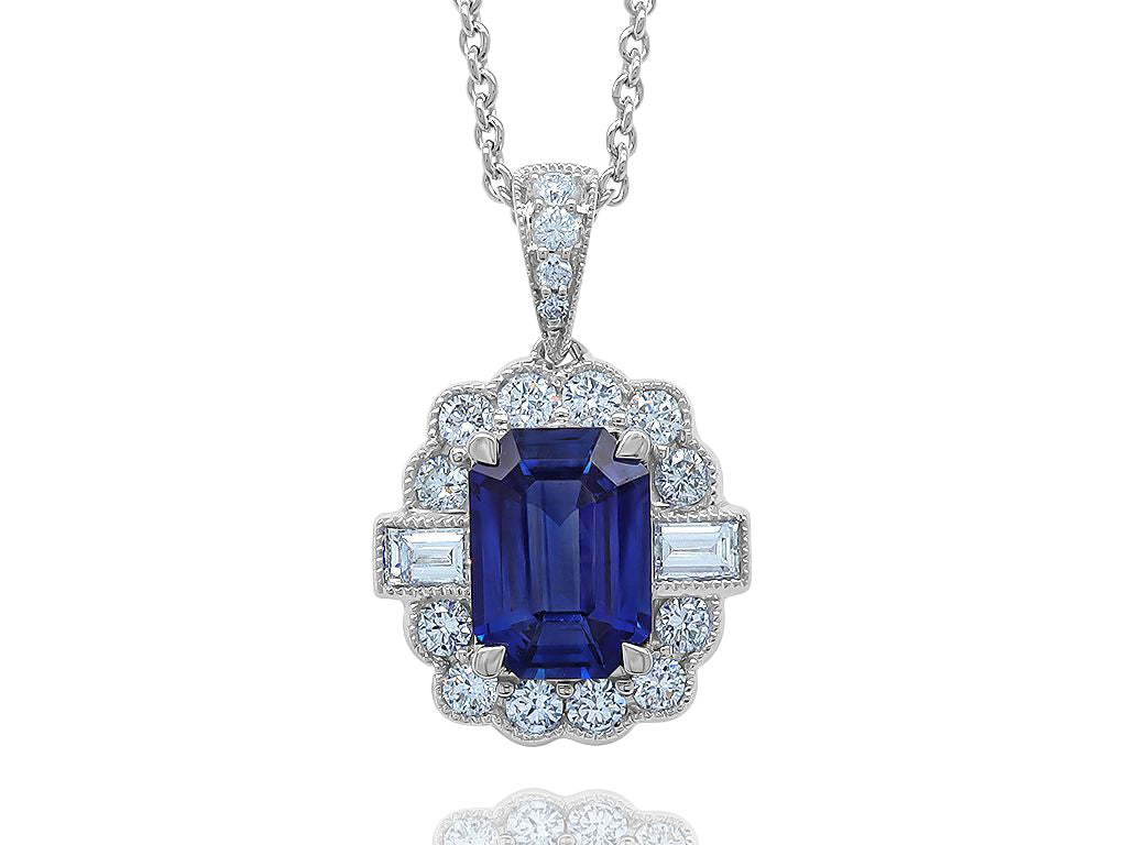 Sapphire and Diamond Pendant
