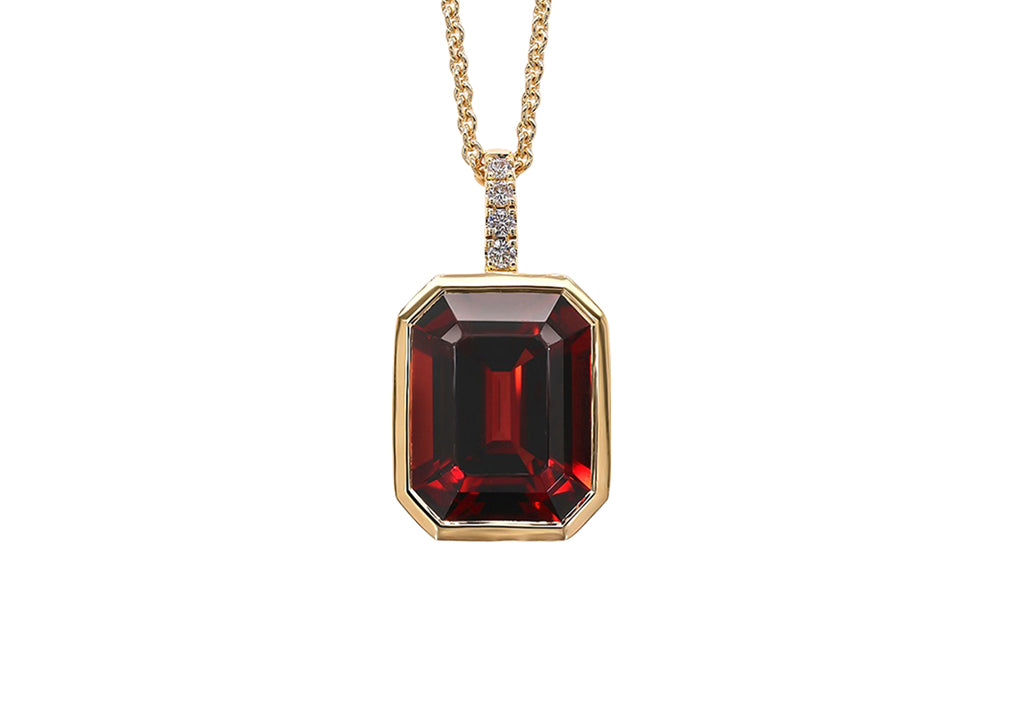 Garnet and Diamond Pendant