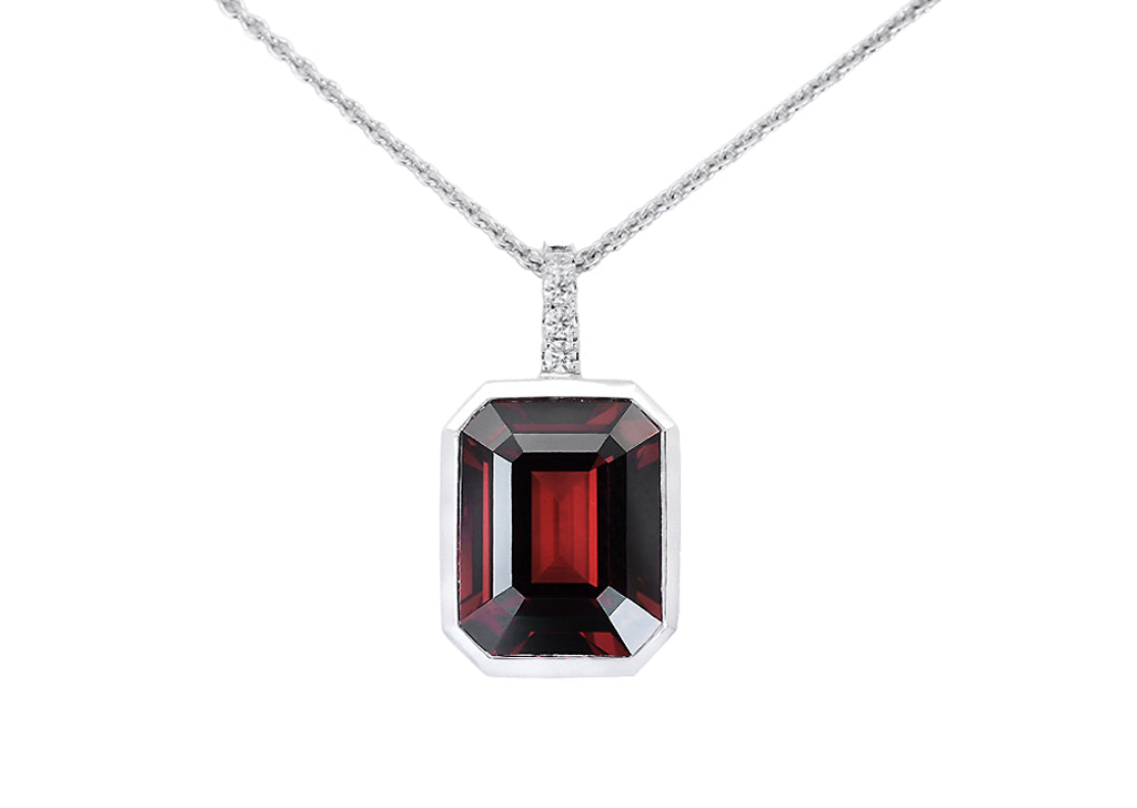 Garnet and Diamond Pendant