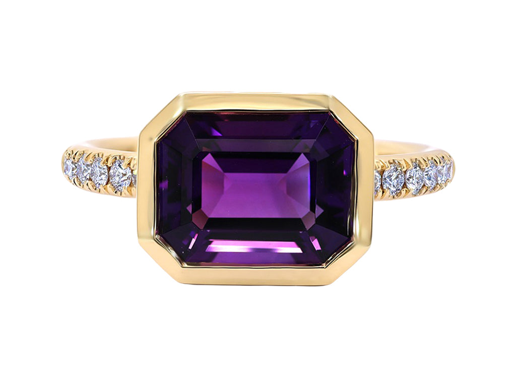 Amethyst and Diamond Ring