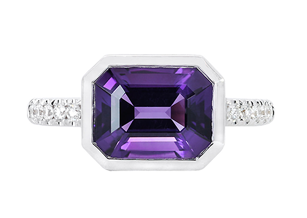 Amethyst and Diamond Ring