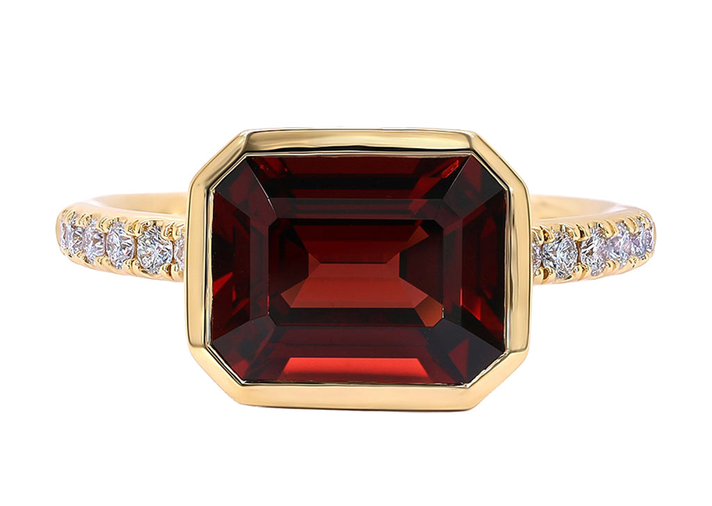Garnet and Diamond Ring