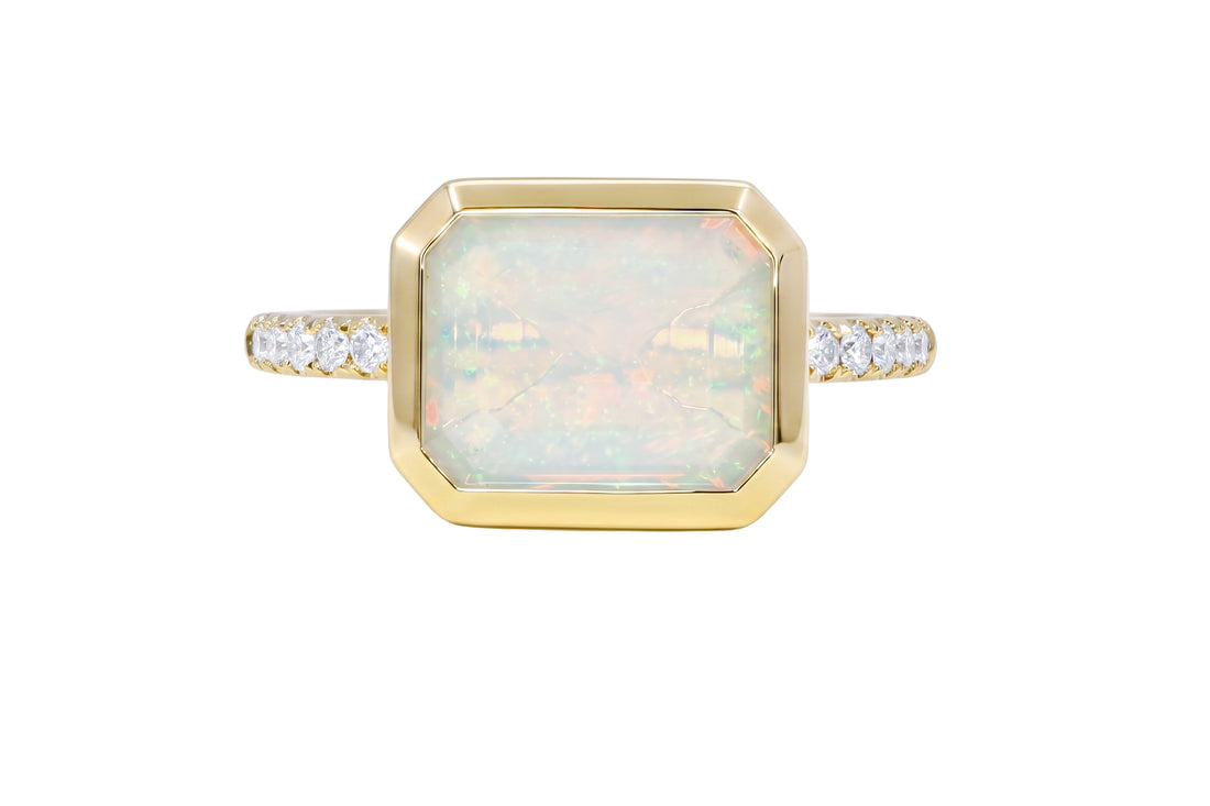 Opal and Diamond Ring