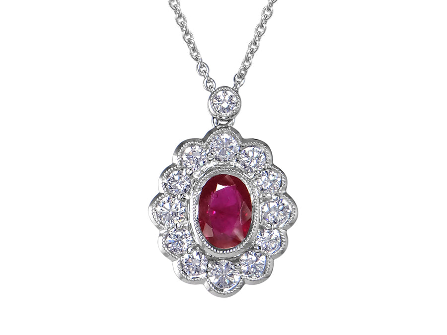 Ruby and Diamond Necklace