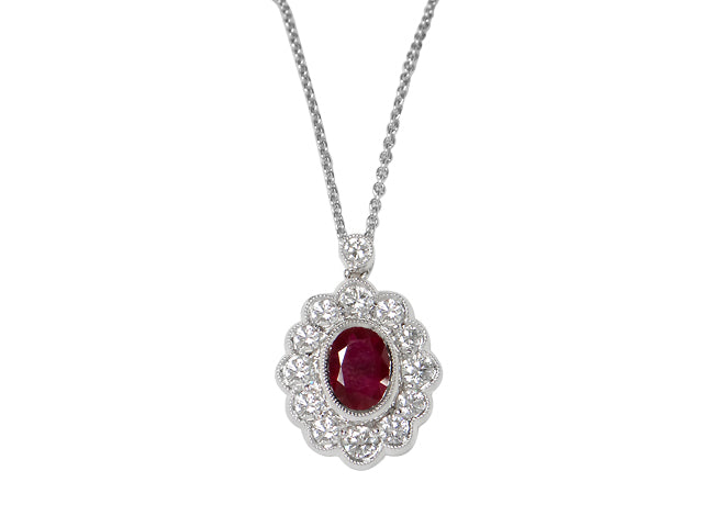 Ruby and Diamond Necklace