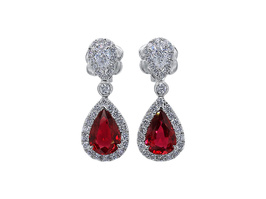 Ruby and Diamond Earrings