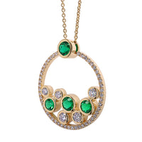 Emerald and Diamond Pendant