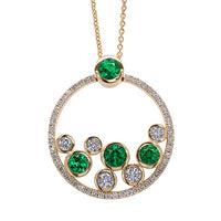 Emerald and Diamond Pendant