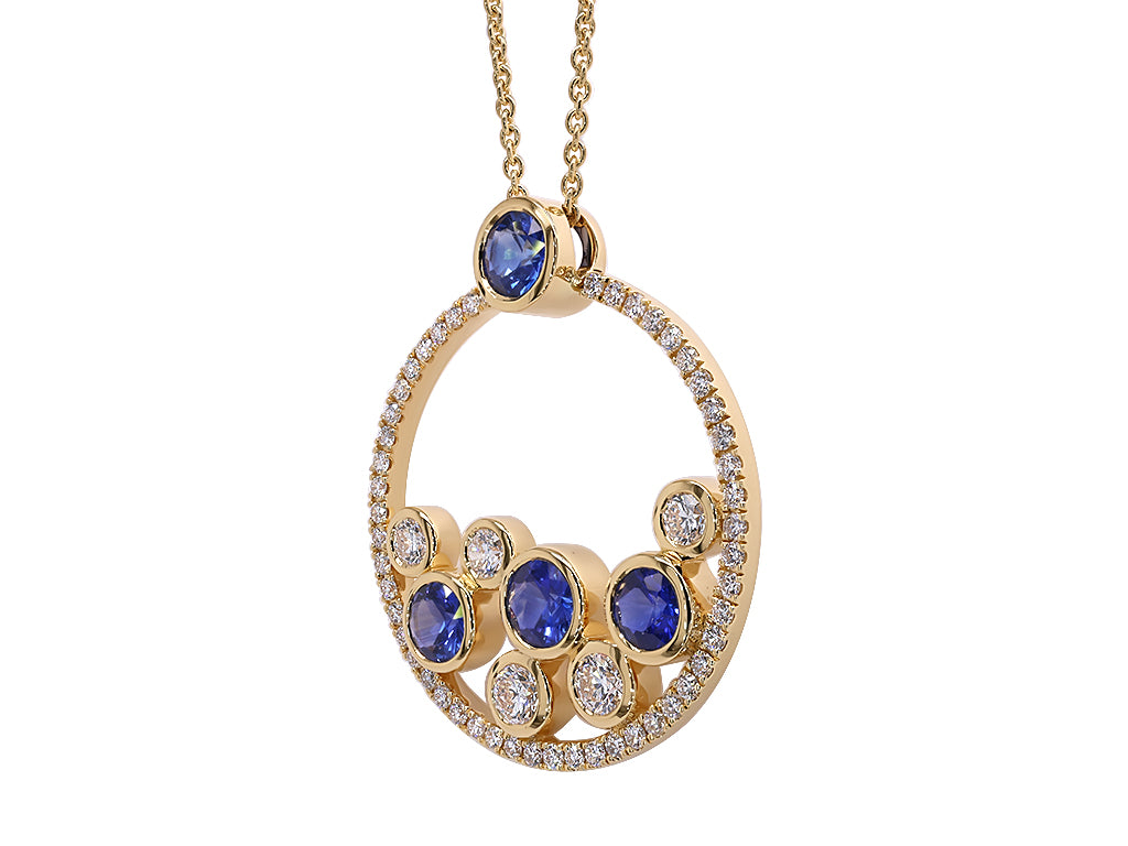 Sapphire and Diamond Necklace