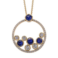 Sapphire and Diamond Necklace