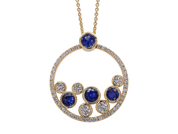 Sapphire and Diamond Necklace