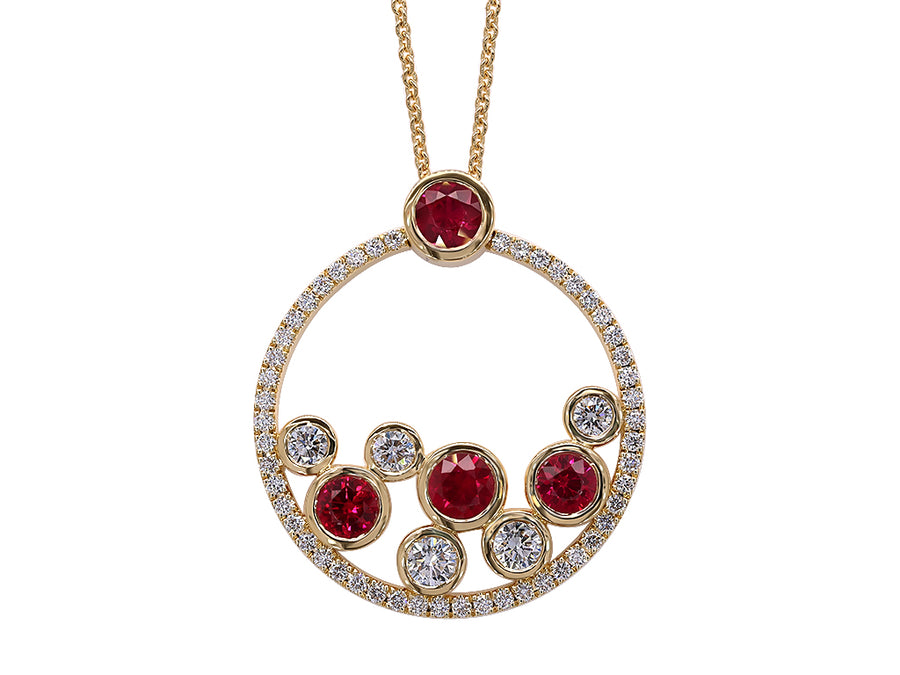 Ruby and Diamond Necklace