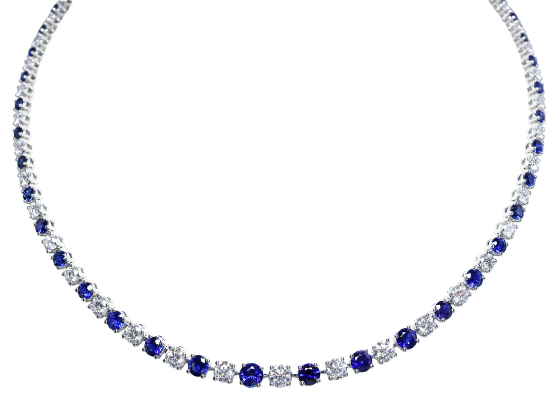 Sapphire and Diamond Necklace