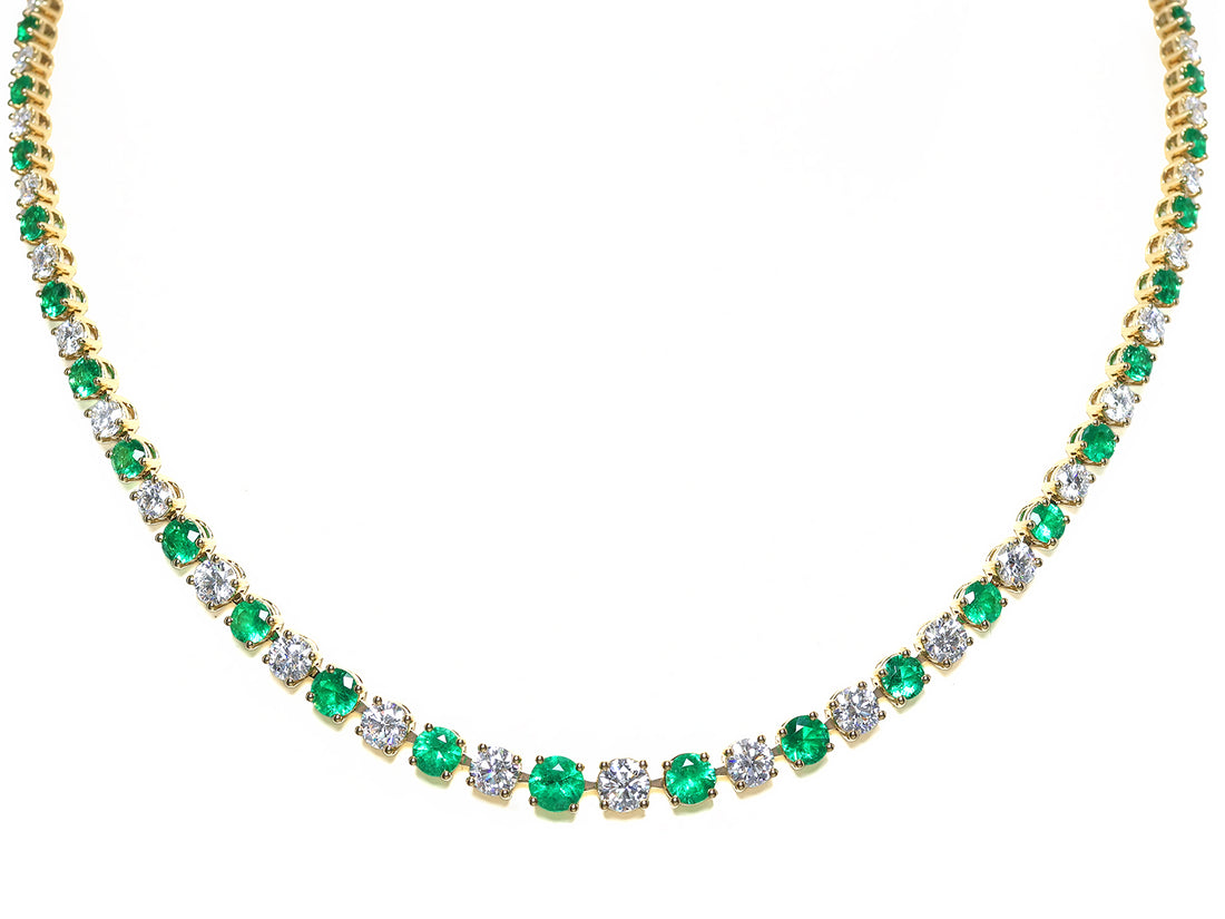 Emerald and Diamond Necklace