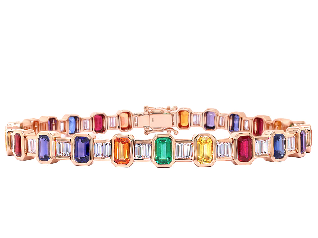 Fancy Sapphire and Diamond Bracelet