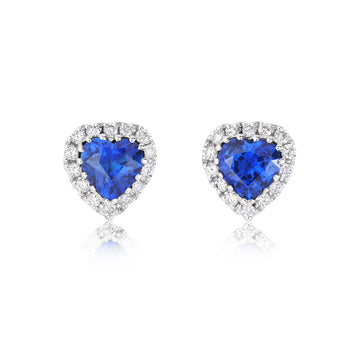 Sapphire and Diamond Earrings