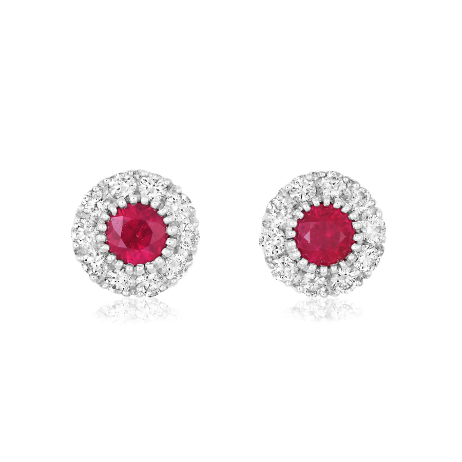 Ruby and Diamond Earrings