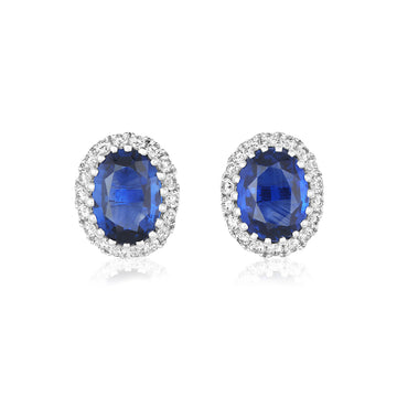 Sapphire and Diamond Earrings