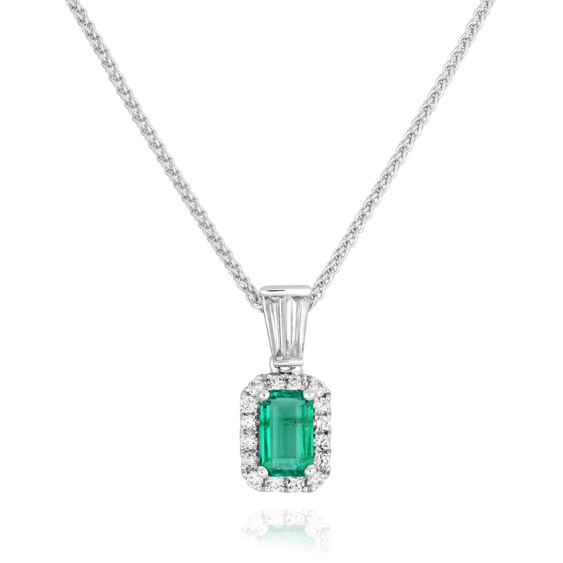 Emerald and Diamond Pendant