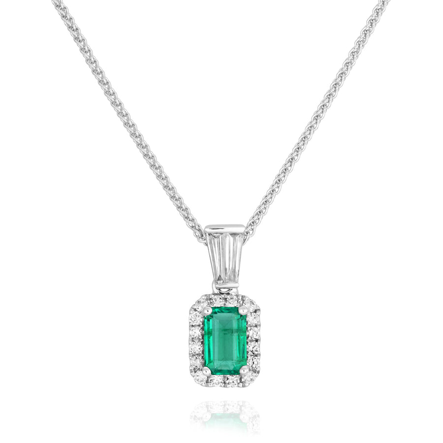 Emerald and Diamond Pendant