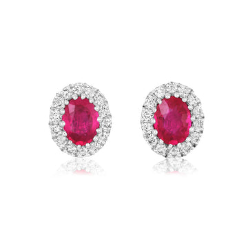Ruby and Diamond Earrings