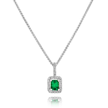 Emerald and Diamond Pendant
