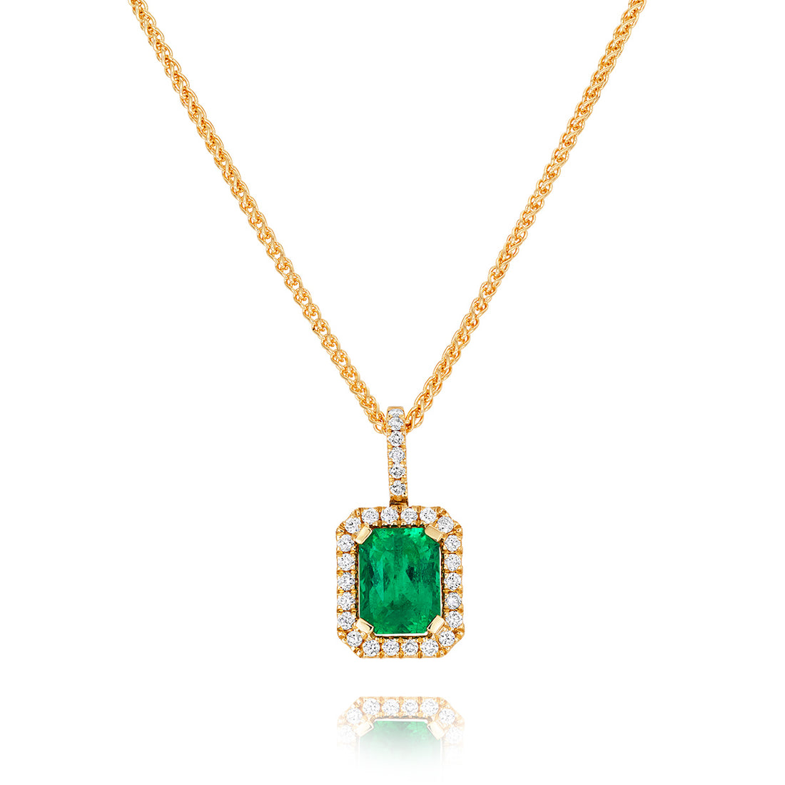 Emerald and Diamond Pendant