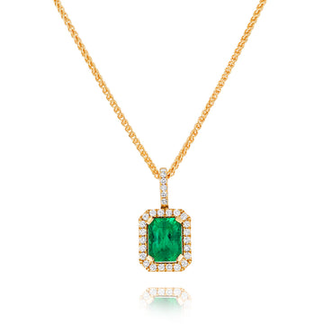 Emerald and Diamond Pendant