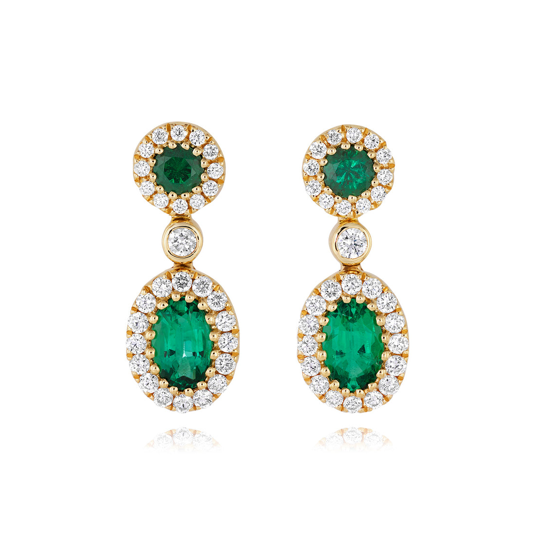 Emerald and Diamond Earrings