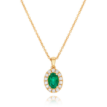 Emerald and Diamond Pendant