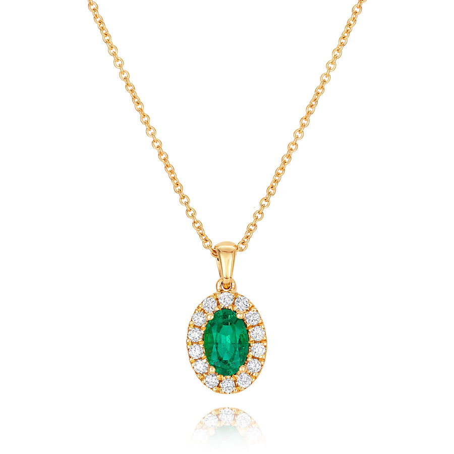 Emerald and Diamond Pendant