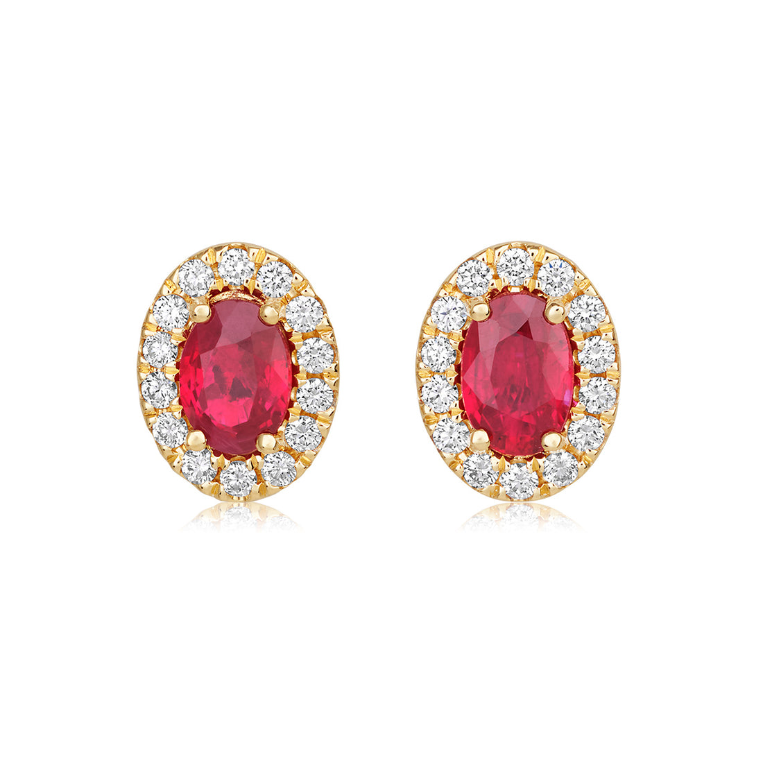 Ruby and Diamond Earrings