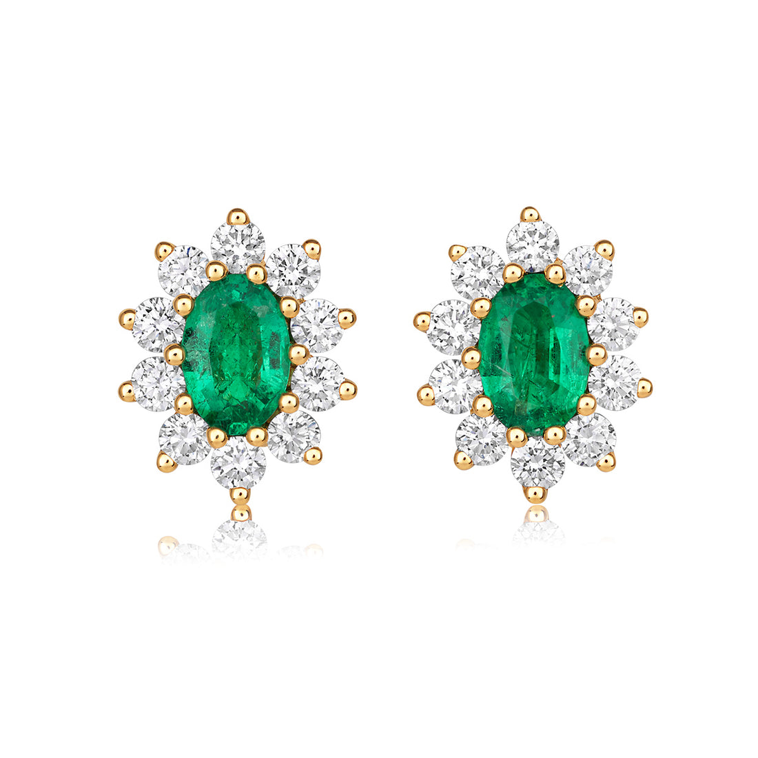 Emerald and Diamond Earrings