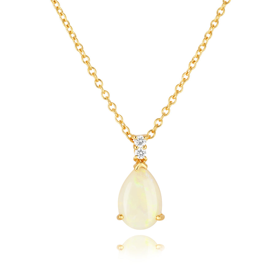 Opal and Diamond Pendant