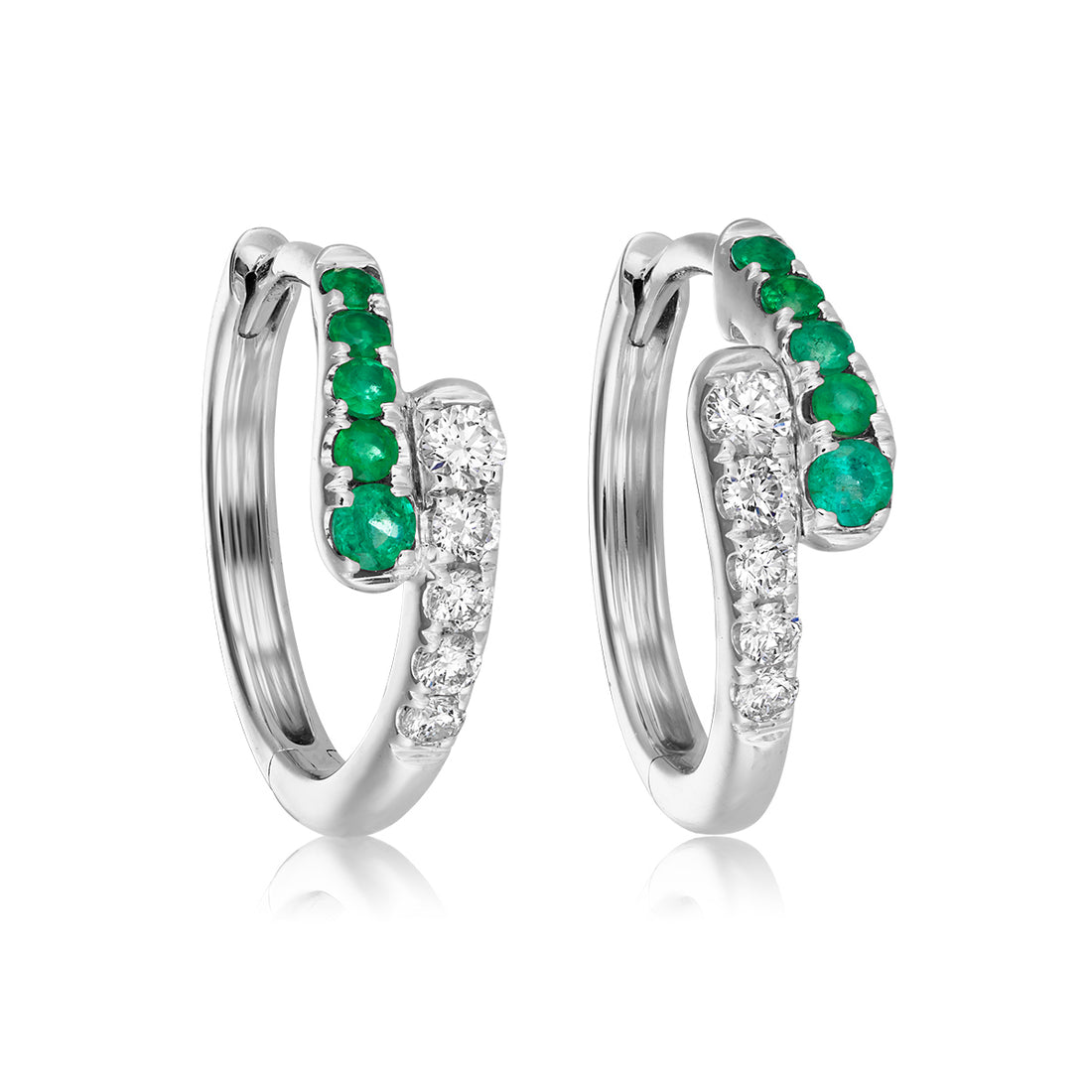 Emerald and Diamond Earrings