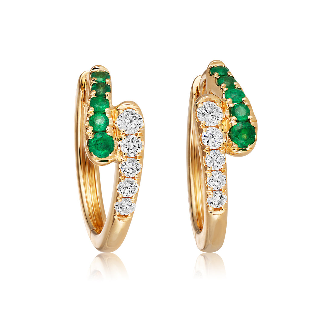 Emerald and Diamond Earrings