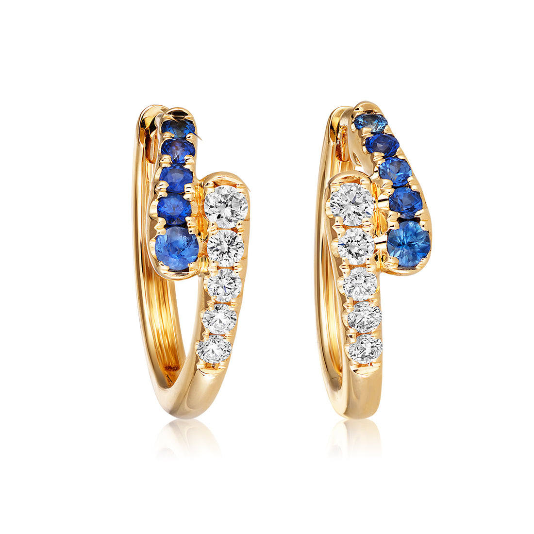 Sapphire and Diamond Earrings