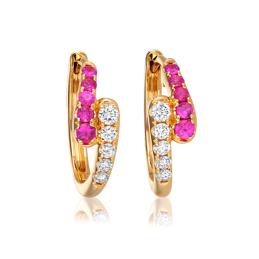 Ruby and Diamond Earrings