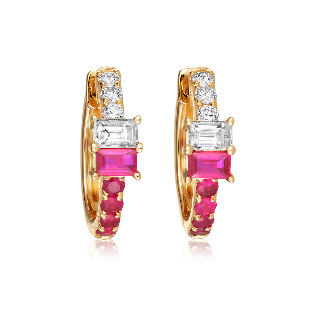 Ruby and Diamond Earrings
