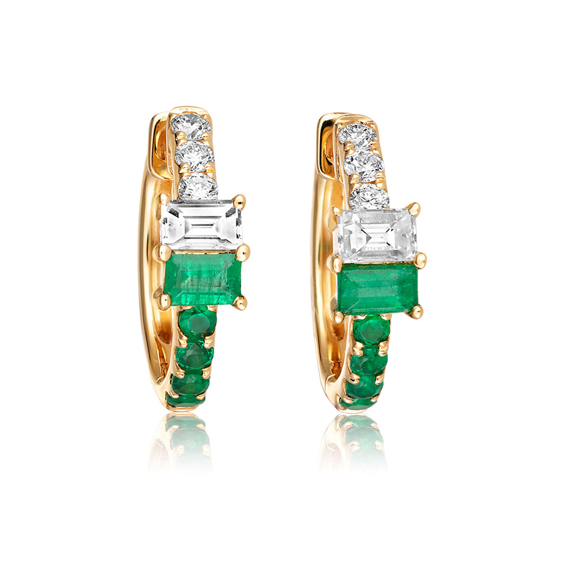 Emerald and Diamond Earrings